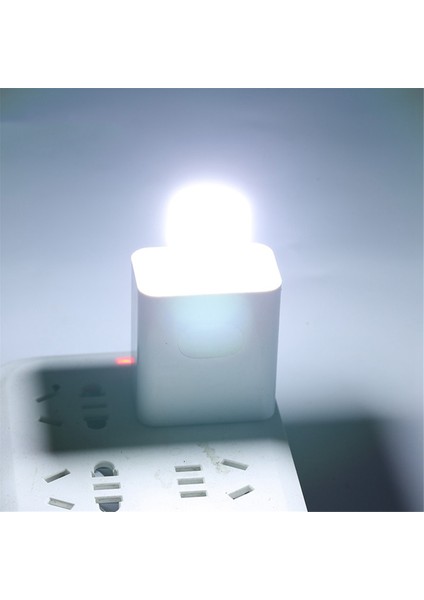 10 Adet Mini USB Gece Lambası Göz Koruması Kitap Okuma Fişi Bilgisayar Mobil Güç LED Lamba, Beyaz (Yurt Dışından)