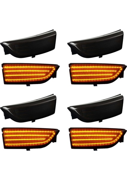 8x Araba Dinamik LED Dönüş Sinyali Dikiz Aynası Işıkları Flaşör Everest 2015-2019 Ranger T6 Duman (Yurt Dışından) modelleri