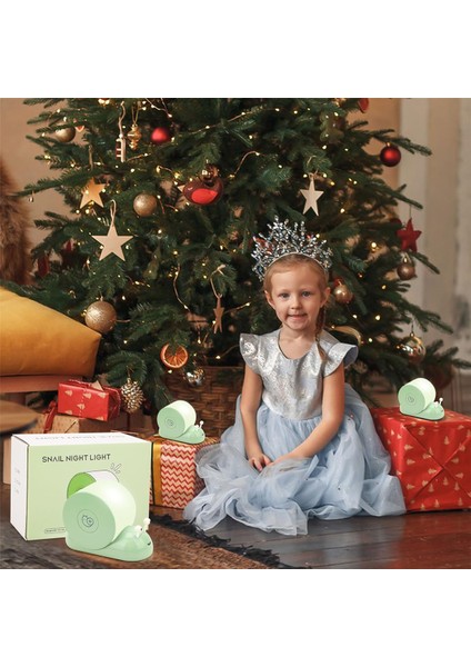 Salyangoz Gece Lambası, Yatak Odası Mutfak Için Rahat Şekil Sevimli Manyetik Masa Lambası, Oda Dekor Hediyeler Gençler-Yeşil (Yurt Dışından) fırsatları