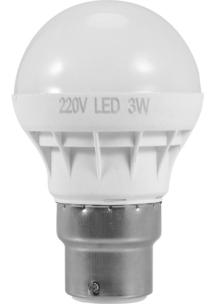 B22 Enerji Tasarruflu LED Ampul Işık Lambası 220V 3W Soğuk Beyaz Yeni Taklit Seramik) (Yurt Dışından)