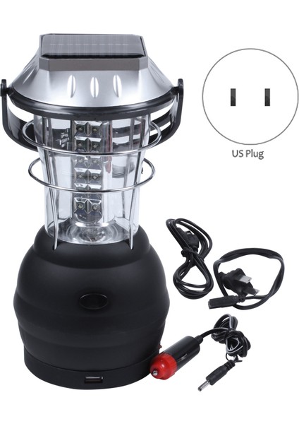 LED Güneş Kamp Işık Şarj Edilebilir Acil Ev Taşınabilir Fener Çadır Lambası Dış Mekan Abd Tak (Yurt Dışından)