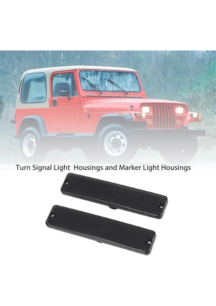 Wrangler Yj 1987-1995 Dönüş Sinyali Siyah Için Araba Ön Tampon Aydınlatma Kapağı 56001424 (Yurt Dışından) indirimleri