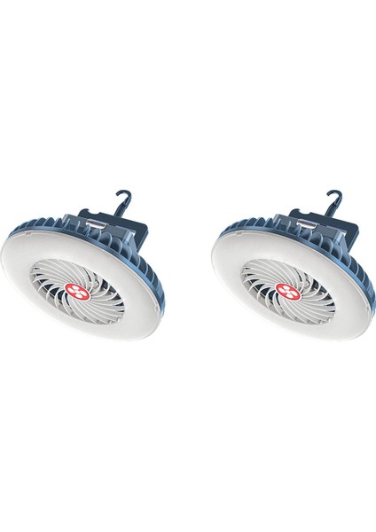 Çadır Araba Acil Durum Için LED USB Şarj Edilebilir Pil ile Çalışan 2x Taşınabilir Kamp Fanı (Yurt Dışından)
