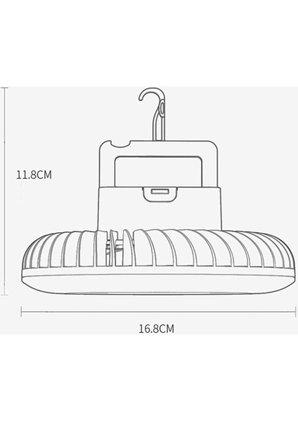 Çadır Araba Acil Durum Için LED USB Şarj Edilebilir Pil ile Çalışan 2x Taşınabilir Kamp Fanı (Yurt Dışından)