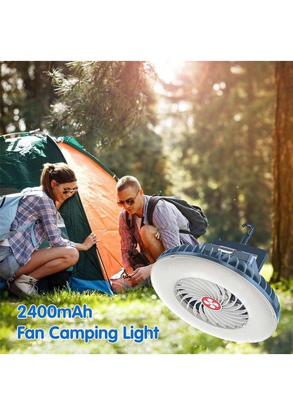 Çadır Araba Acil Durum Için LED USB Şarj Edilebilir Pil ile Çalışan 2x Taşınabilir Kamp Fanı (Yurt Dışından)