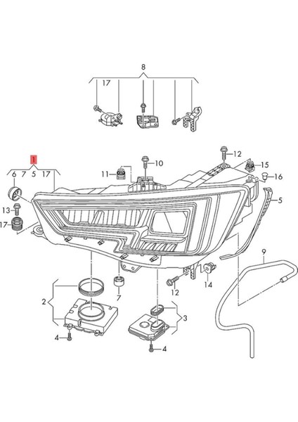 Sağ Ön Far Drl Modülü 8W0941774 A4 S4 2017-2019 LED Gündüz Farı Kontrol Ünitesi 1305715396 (Yurt Dışından) fiyatları
