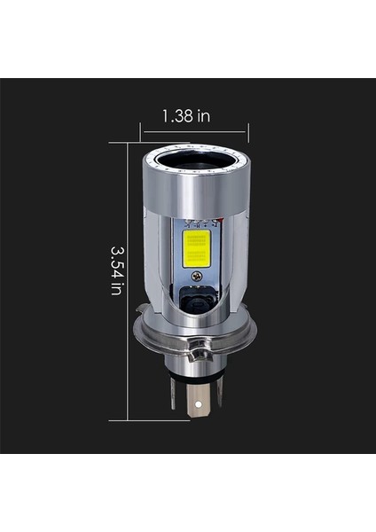 3x H4 LED Far Ampul Motosiklet Hi/lo Işın ile Melek Gözü Gündüz Farı 25 W 3000LM Süper Parlak 6000 K (Yurt Dışından) fırsatları