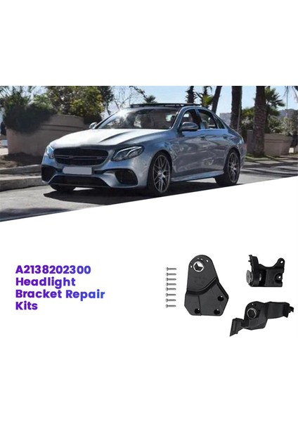 Sağ Ön Far Braketi Tamir Kiti A2138202200 E W213 W238 16-20 Kafa Lamba Tutucu Sabit Vida (Yurt Dışından)
