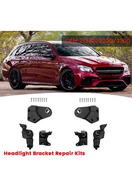 Sağ Ön Far Braketi Tamir Kiti A2138202200 E W213 W238 16-20 Kafa Lamba Tutucu Sabit Vida (Yurt Dışından)