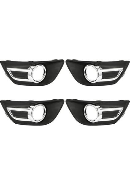 C4 2008-2011 Için 2 Çift Krom Ön Tampon Sis Lambası Aydınlatma Koruması Çerçeve (Yurt Dışından)