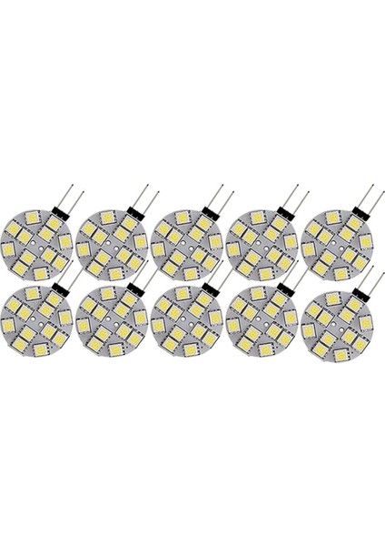 24PCS G4 Puck Işıkları LED Ampuller Yan Pim Tabanı Yuvarlak 5050 12SMD Rv Işık Ev Okuma Işığı, Beyaz (Yurt Dışından) fiyatları