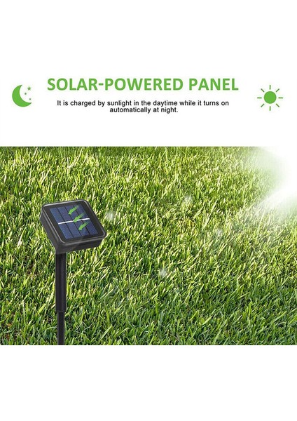 Güneş Enerjili Işıklar 100 LED Dize Peri Açık Noel Aydınlatma Için Avlu Sokak Bahçe Dekor 10 M Beyaz (Yurt Dışından)