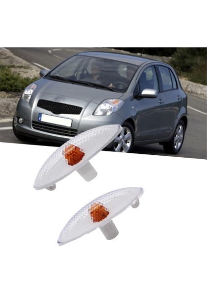 Araba Gösterge Işığı Yan Işaretleyici Konut Sinyal Lambası Kapağı 81740-0D011 81730-0D011 Yaris 1999-2006 Için (Yurt Dışından)