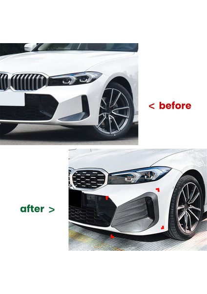 Siyah 3 Serisi Için G20 G21 2023+ Ön Sis Lambası Izgarası Dekoratif Kapak Çıkartmalar Yan Kanallar Ayırıcılar (Yurt Dışından) fiyatları