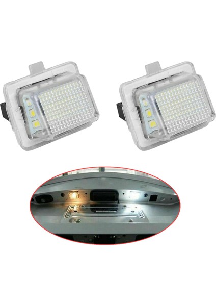 6 Adet Araba Plaka Işığı W204/W212/W216/W221/W207 18 LED Beyaz Arka Etiket Işıkları (Yurt Dışından)