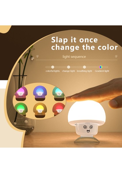 Renkli Atmosfer Gece Lambası USB Başucu Açık Kamp Çadırı LED Lamba Silikon Bebek Için Hediye (Yurt Dışından)