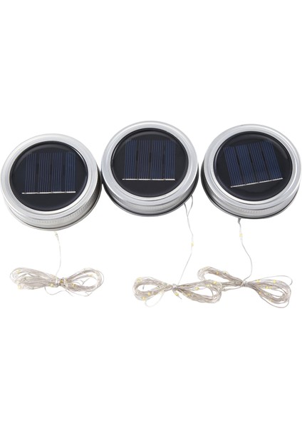 3pcs Güneş Dekoratif Işık Kapağı Dış Mekan Su Geçirmez Güç Cam Aksesuarları Sıcak Beyaz (Yurt Dışından) modelleri