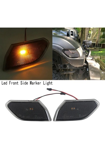 Füme Siyah LED Ön Yan Işaretleyici Işık Dönüş Sinyali Lambası Yuvarlak Kaş Wrangler Jl 2018+ Için (Yurt Dışından) fırsatları