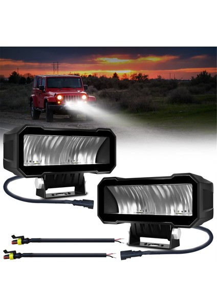 5 Inç LED Pod Işık Farlar Off-Road Atv Utv Kamyon Tekne 80W 8000LM Çalışması Için Spot Sis Sürüş (Yurt Dışından) fiyatları