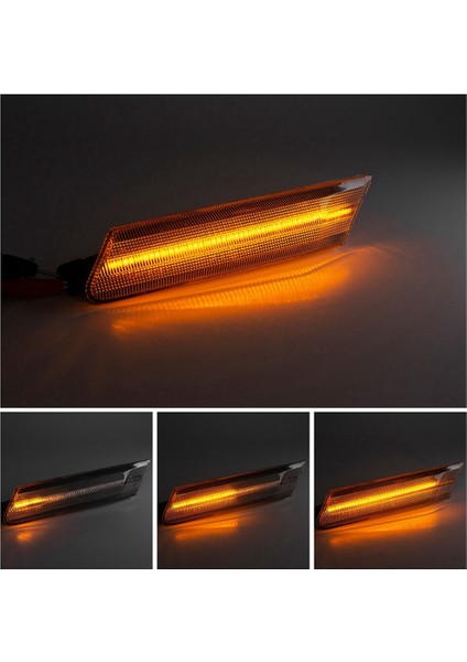 Araba Dinamik LED Amber Yan Sinyal Lambası Dönüş Sinyali Lambaları 997631033, 997631034 Şeffaf Lens Için 911 997 987 05-12 (Yurt Dışından)