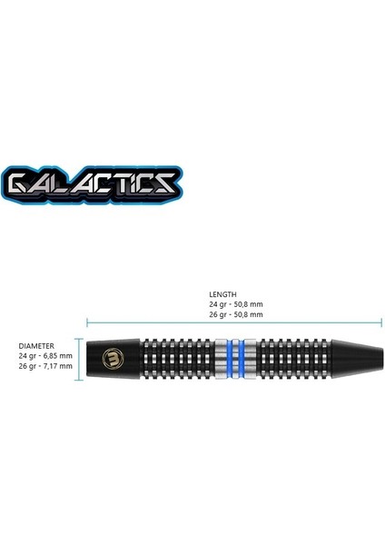 Galactics %90 Tungsten Çelik Uçlu Dart Oku modelleri