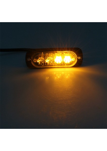 12 Adet 4 LED Amber Kurtarma Strobe Işıklar 12V 24V Turuncu Izgara Arıza Yanıp Sönüyor (Yurt Dışından)