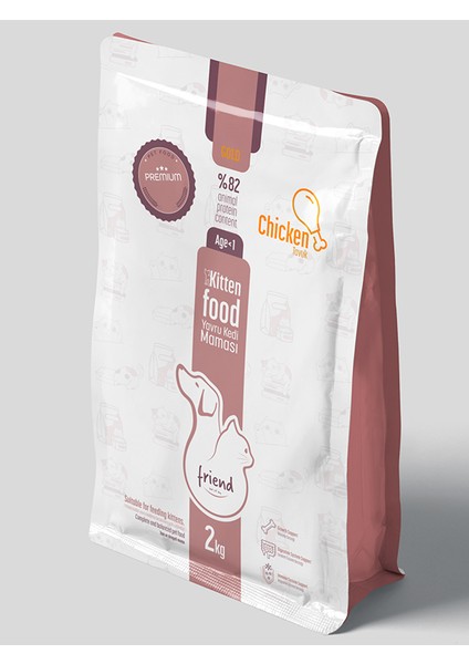 Friend Pet Premium Gold Yavru Kedi Maması Tavuklu 2 Kilo %100 Yeme Garantili