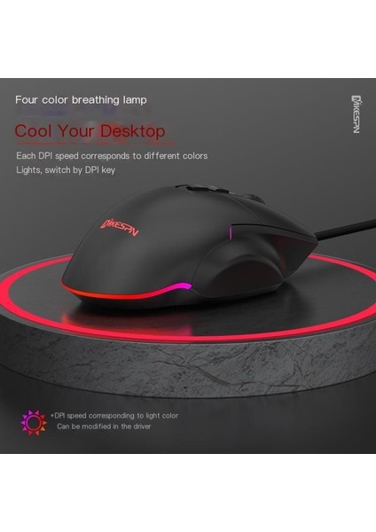 Yedi Düğmeli Rgb Kablolu Oyun Faresi Bilgisayar Aksesuarları (Yurt Dışından)