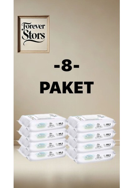 Bio Natural Yenidoğan Islak Bebek Bakım Havlusu 8x40 (320 Yaprak)