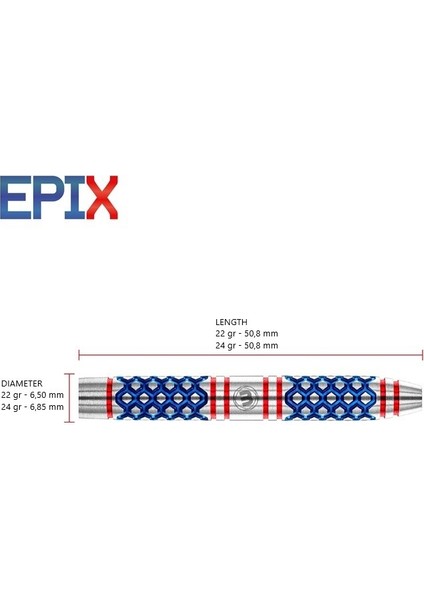 Epix %90 Tungsten Çelik Uçlu Dart Oku modelleri