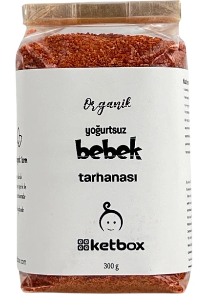 Organik Yoğurtsuz Bebek Tarhanası +6 Ay 300 gr Katkısız Doğal