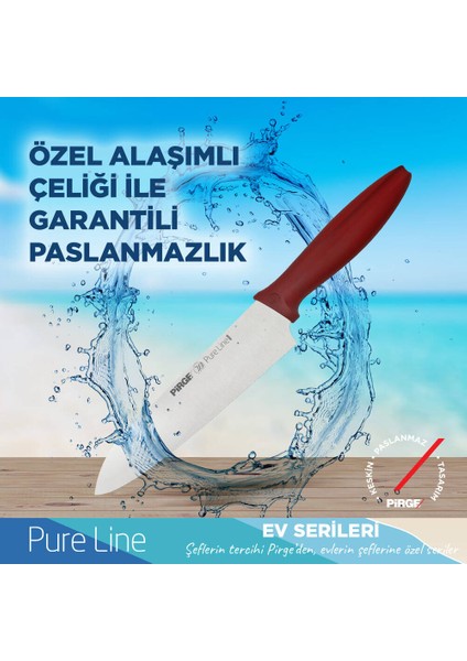 Pure Line Evin Şefi 2'li Bıçak Seti - 35090 Bordo