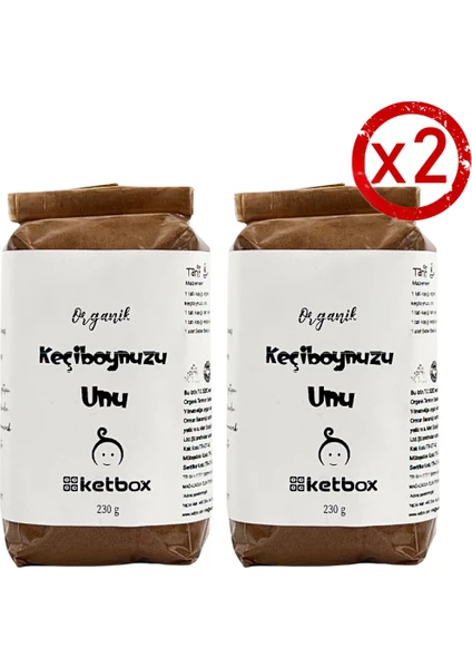 Katkısız Doğal Organik Keçiboynuzu Unu +8 Ay 460GR (230GR*2 Paket)