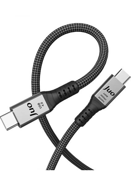 USB 4.0 240W 40GBPS Thunderbolt 4 8k 60Hz Usb-C Görüntü Aktarım ve Type-C Hızlı Şarj ve Data Kablosu 1 Metre