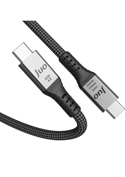 USB 4.0 240W 40GBPS Thunderbolt 4 8k 60Hz Usb-C Görüntü Aktarım ve Type-C Hızlı Şarj ve Data Kablosu 1 Metre