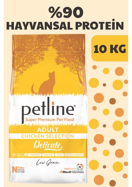 Tavuklu Yetişkin Kedi Maması 10KG - DELICATE