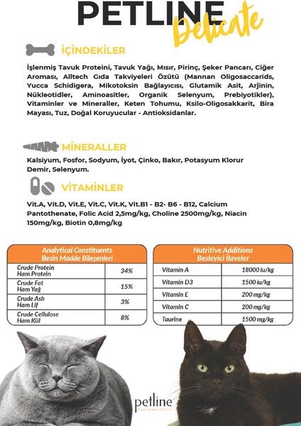 Tavuklu Yetişkin Kedi Maması 10KG - DELICATE