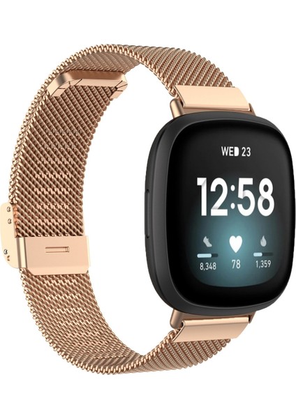 Fit Versa 4 / Versa 3 / Sense 2 / Fitbit Versa 4 / Versa 3 / Sense 2 / Sense Için Ste Kayış (Yurt Dışından)