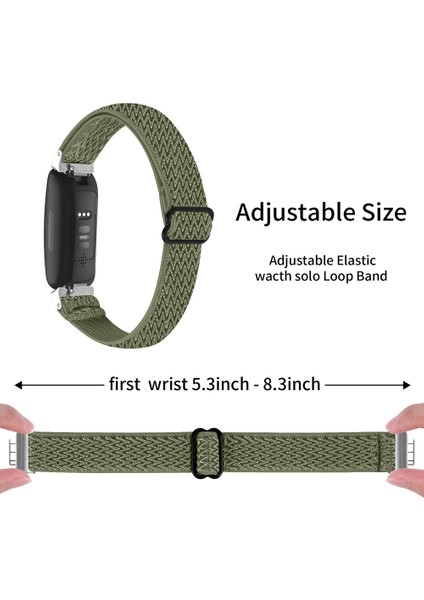 Fitbit Inspire 3 Için Dalga Örgülü Naylon Kayış (Yurt Dışından)