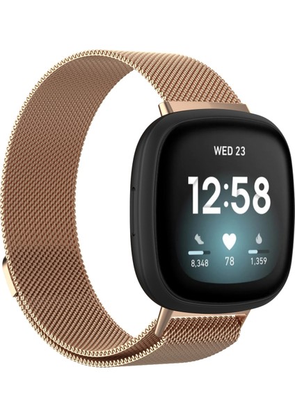 Metal Örgü Kordonlu Saat, Fitbit Versa 4/3 Için Küçük Boy (Küçük Boy) (Yurt Dışından)