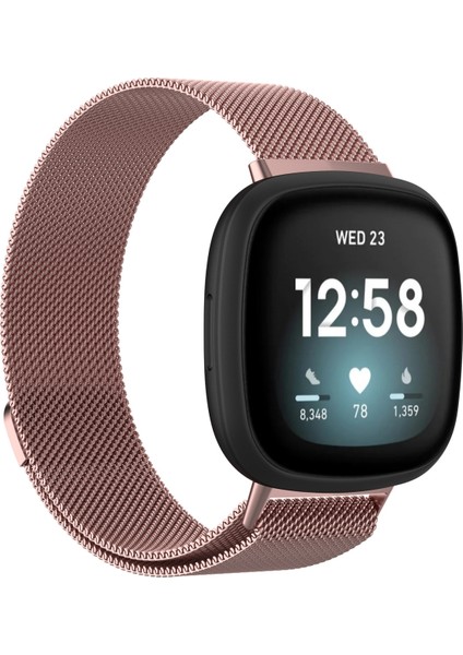 Metal Örgü Kordonlu Saat, Fitbit Versa 4/3 Için Küçük Boy (Küçük Boy) (Yurt Dışından)