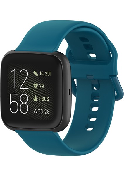 Fit Versa 2 / Versa / Versa / Blaze Için 23MM Renkli Tokalı Silikon Bilek Kayışı Saat Bandı, Boyut: S(Beyaz) (Yurt Dışından)
