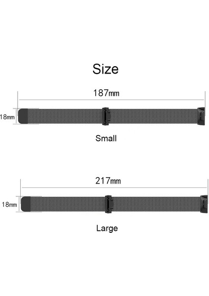 Fıt Charge 3 Için Paslanmaz Çelik Mıknatıs Kayış, 217X18MM (Yurt Dışından) fiyatları