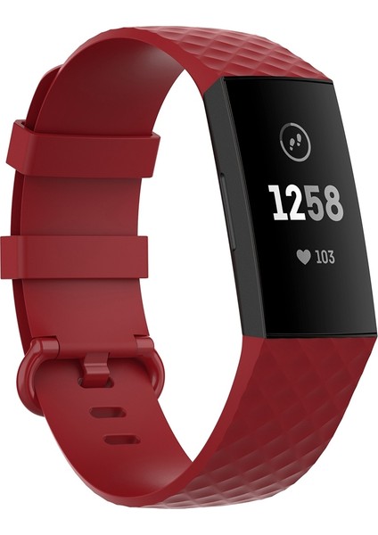 Fit Charge 4 / Charge 3 / Charge 3 Se Için 18MM Gümüş Renk Tokalı Tpu Bilek Kayışı Watch Band, Boyut: S(Beyaz) (Yurt Dışından)