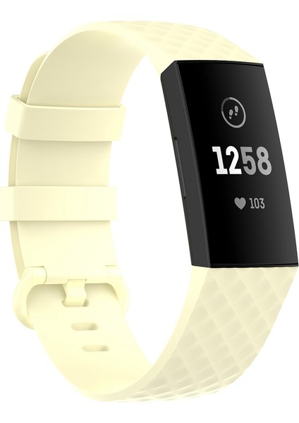 Fit Charge 4 / Charge 3 / Charge 3 Se Için 18MM Gümüş Renk Tokalı Tpu Bilek Kayışı Watch Band, Boyut: S(Beyaz) (Yurt Dışından)