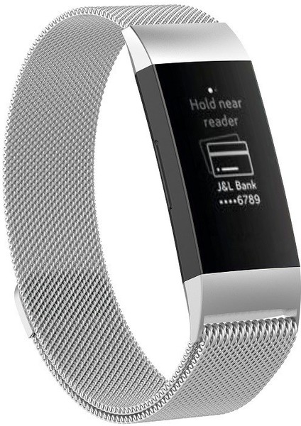 Fıt Charge 3 Için Paslanmaz Çelik Mıknatıs Kayış, 217X18MM (Yurt Dışından)