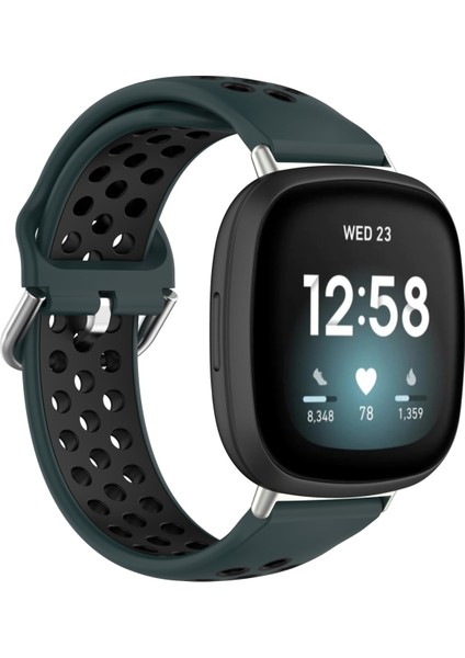 Fit Versa 3 Için Iki Renkli Silikon Saat Bandı (Yurt Dışından)