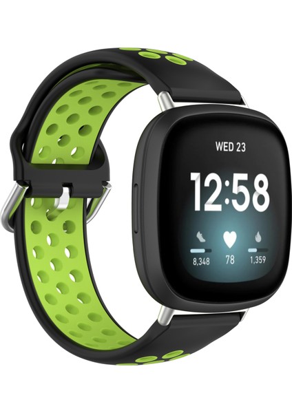 Fit Versa 3 Için Iki Renkli Silikon Saat Bandı (Yurt Dışından)