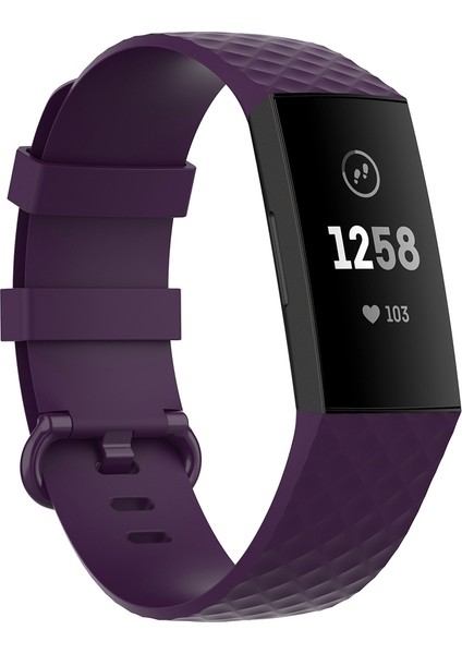 Fit Charge 4 / Charge 3 / Charge 3 Se Için 18MM Gümüş Renk Tokalı Tpu Bilek Kayışı Watch Band, Boyut: S(Beyaz) (Yurt Dışından)