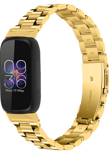 Fitbit Inspire 3 Için Üç Boncuklu Paslanmaz Çelik Kayış (Yurt Dışından)